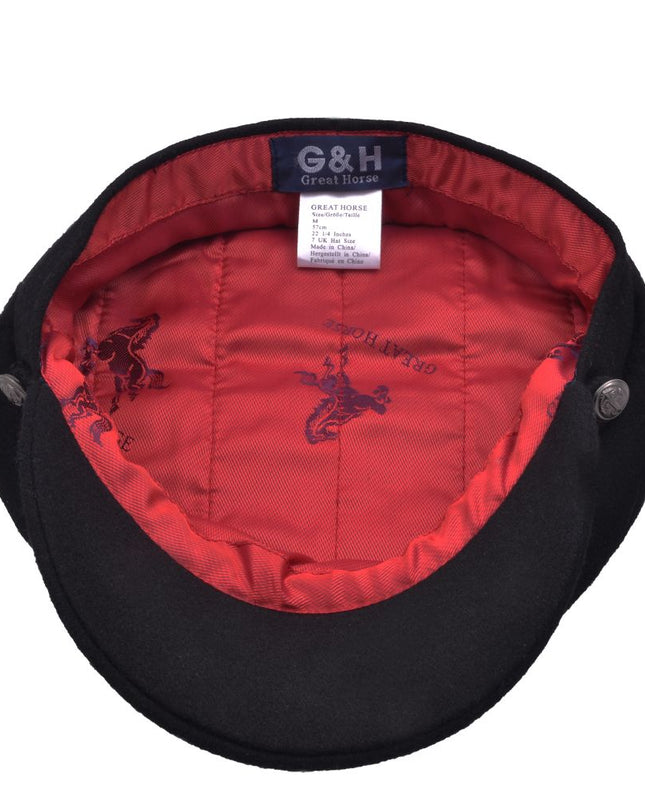 Wool Felt Breton Hat Fisherman Fiddler Captain's Cap