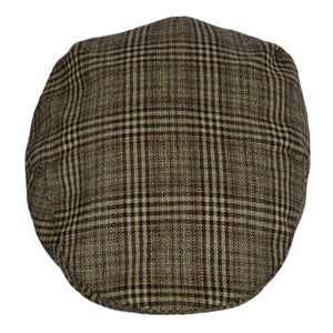 Men Check Tweed Flat Caps