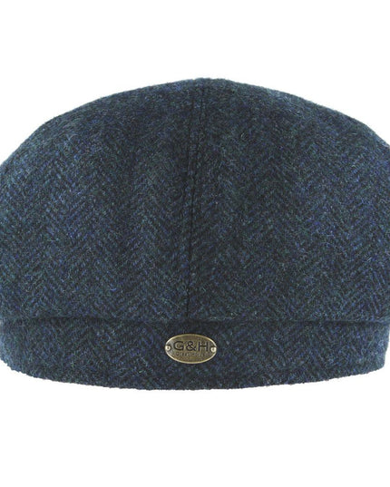 Classic Herringbone Newsboy Cap 100% Wool 8 Panel Hat