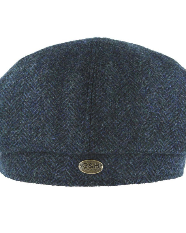 Classic Herringbone Newsboy Cap 100% Wool 8 Panel Hat