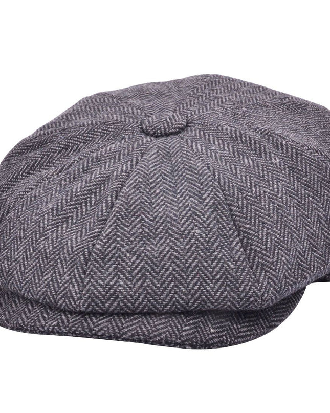 Herringbone Newsboy Cap 8 Panel Classsic Baker Boy Hat