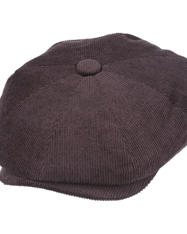 Corduroy Newsboy Cap Classic Button Top 8 Panel Baker Boy Hat