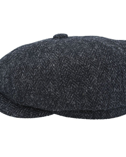 Harris Tweed Hat Newsboy Cap Herringbone 100% Pure Scottish Wool