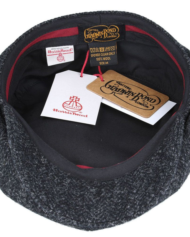 Harris Tweed Hat Newsboy Cap Herringbone 100% Pure Scottish Wool