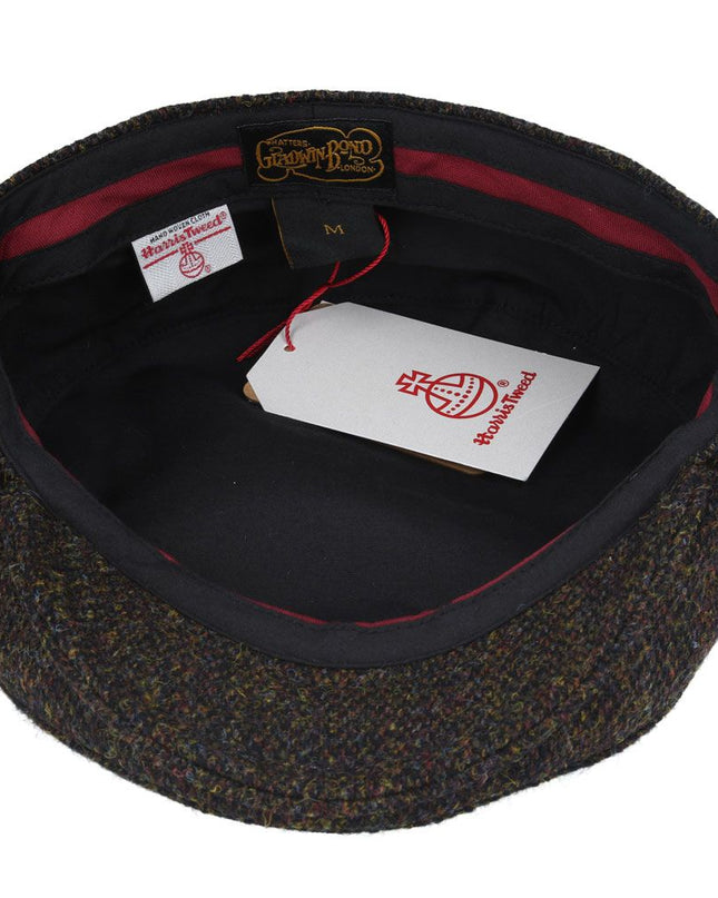 Harris Tweed Flat Cap 100% Pure Scottish Wool Herringbone Flat Cap