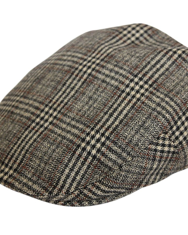 Men Check Tweed Flat Caps