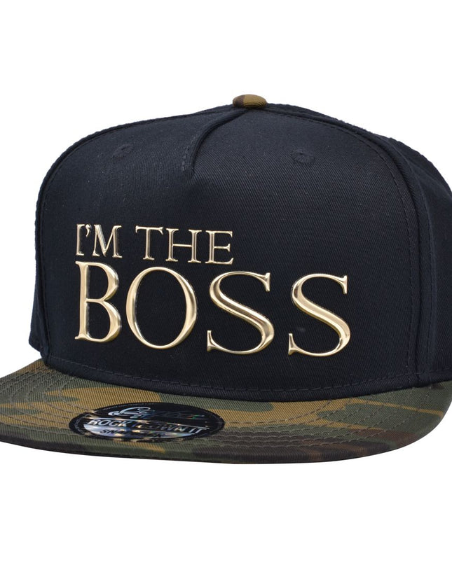 Carbon Hotpress I'm The Boss Snapback Cap