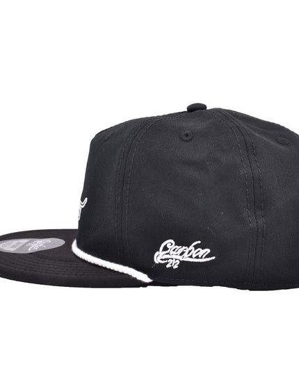 SKATE BOARD SNAPBACK CAP - BLACK