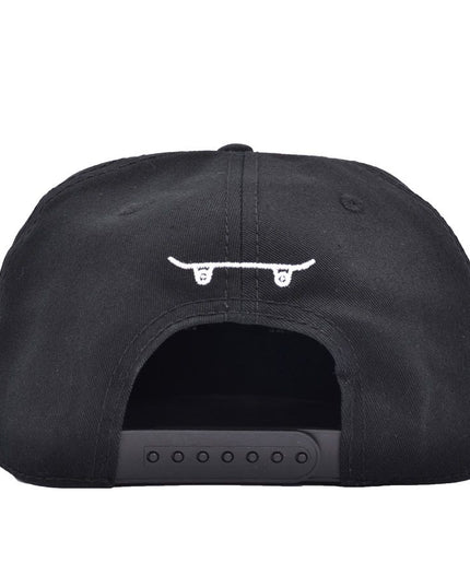 SKATE BOARD SNAPBACK CAP - BLACK