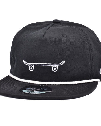 SKATE BOARD SNAPBACK CAP - BLACK