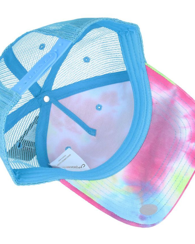 Ultra Fiber Trucker Tie Dye Cap Mesh Back Sports Cap