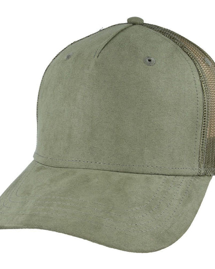 Faux Suede Baseball Cap Mesh Back Sports Cap