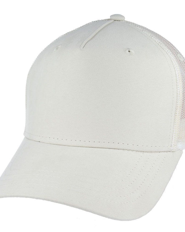 Faux Suede Baseball Cap Mesh Back Sports Cap