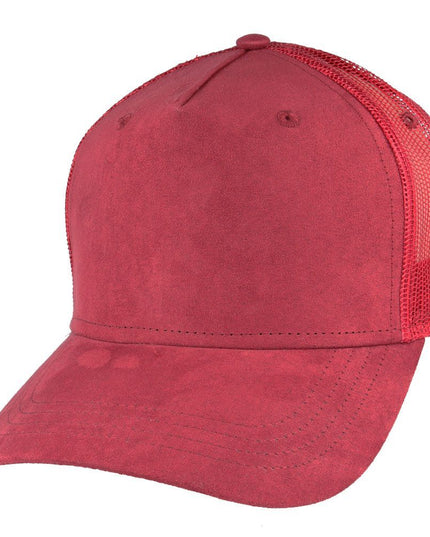 Faux Suede Baseball Cap Mesh Back Sports Cap