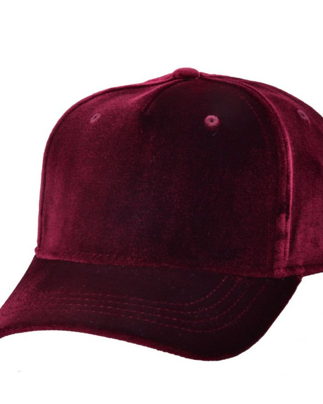 Velvet Baseball Curved Visor Baseball Cap