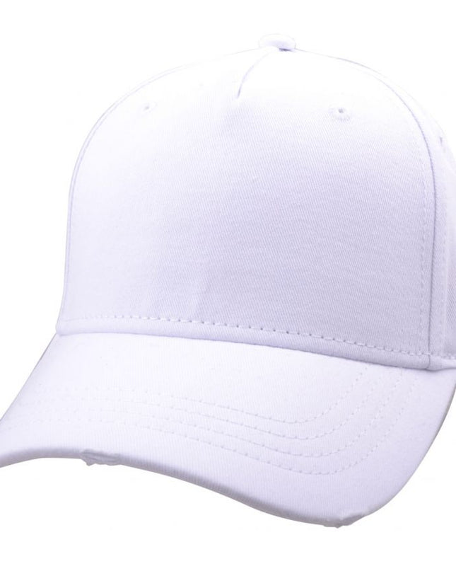 Ripped Peak Cargo Cap Distress Baseball Cap
