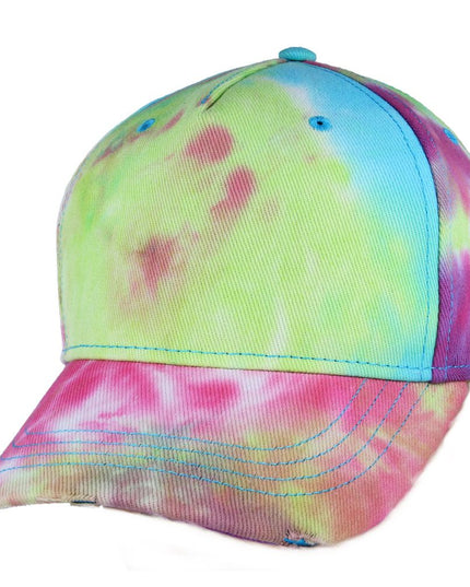 Ripped Peak Tie Dye Cargo Baseball Cap