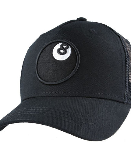 Carbon 8 Ball Mesh Trucker Baseball Cap