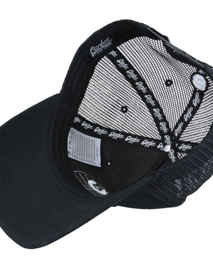 Carbon 8 Ball Mesh Trucker Baseball Cap