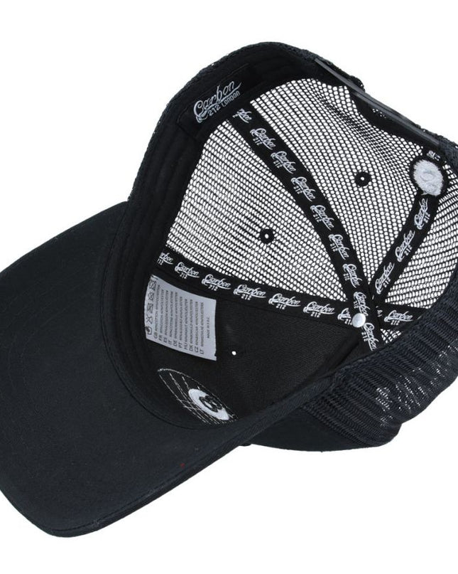 Carbon 8 Ball Mesh Trucker Baseball Cap