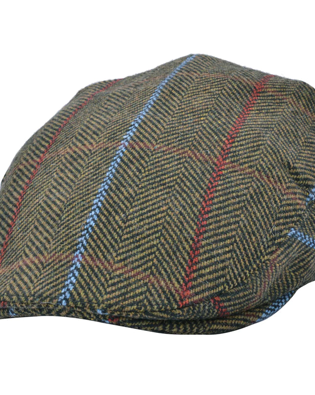 Men Over Check Herringbone Flat Caps
