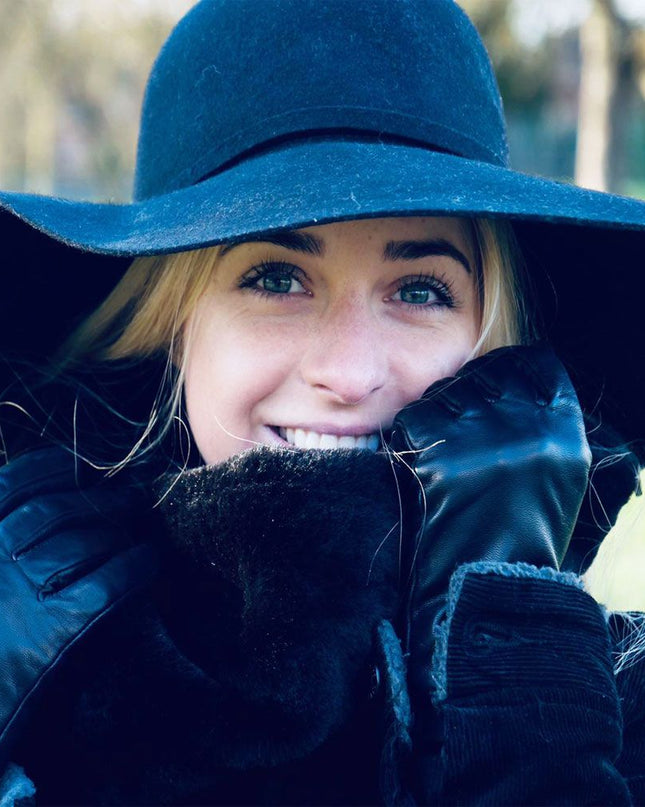 Women Floppy Hat 100% Wool Crushable Wide Brim Cloche Hat