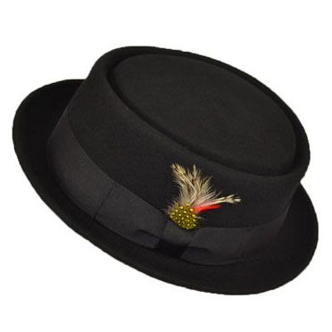 Wool Felt Pork Pie Hat Crushable
