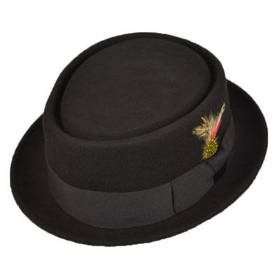 Wool Felt Pork Pie Hat Crushable