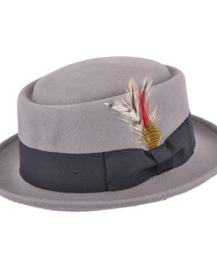 Wool Felt Pork Pie Hat Crushable