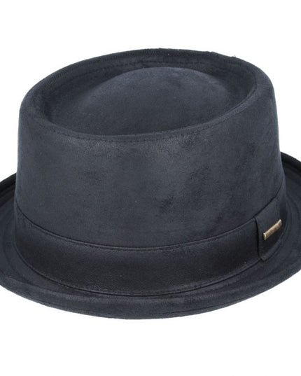 Gladwin Bond Leather Look Vintage Pork Pie Hat