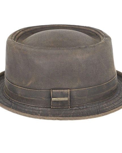 The Vintage Pork Pie Hat  100% Cotton Water Repellent - Brown