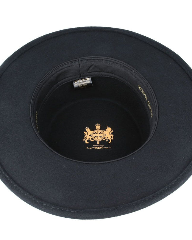 Wide Brim Pork Pie Hat 100% Wool Stiff Brim Boater Hat