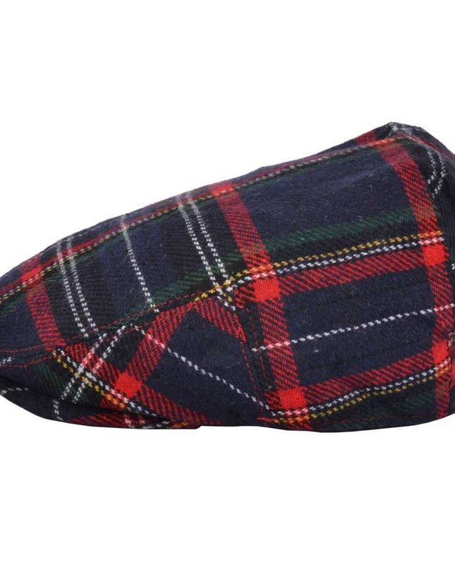 Men Scottish Tartan Wool Flat Caps