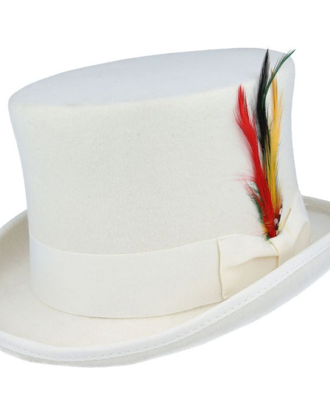 Top Hat 100% Wool Felt Traditional Wedding Ascot