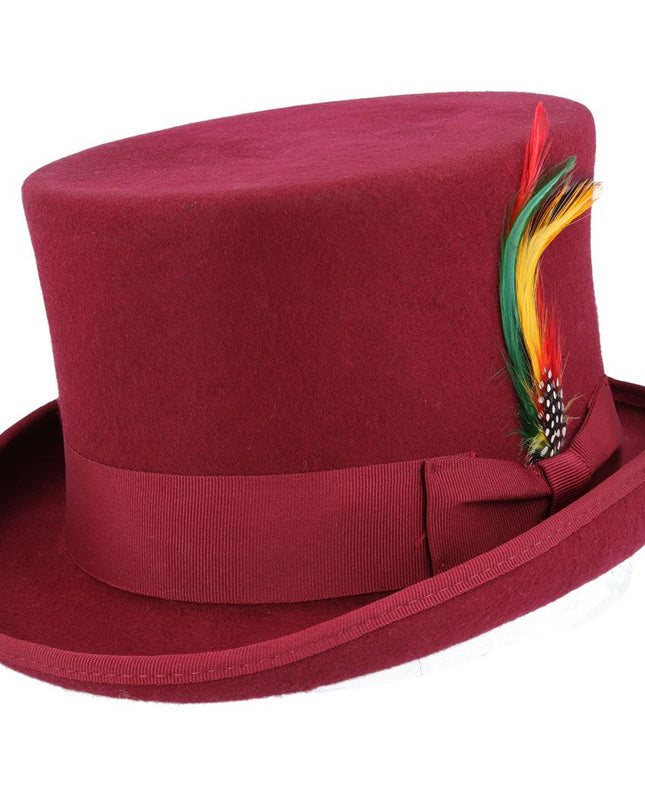Top Hat 100% Wool Felt Traditional Wedding Ascot