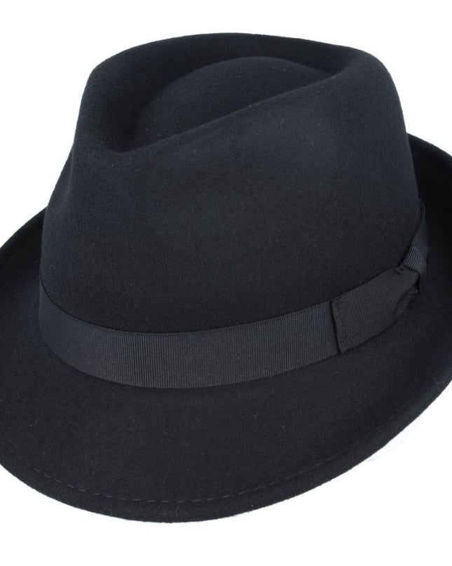 Men Wool Felt Trilby Hat