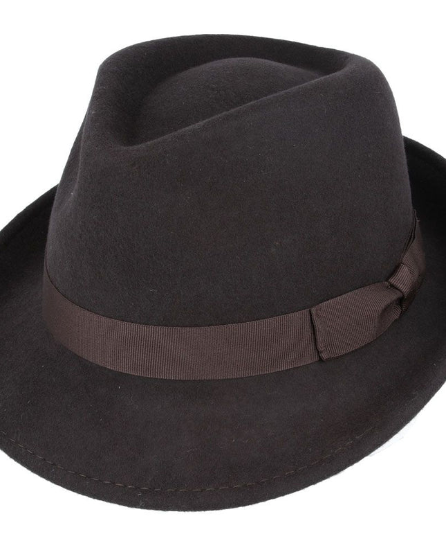 Men Wool Felt Trilby Hat