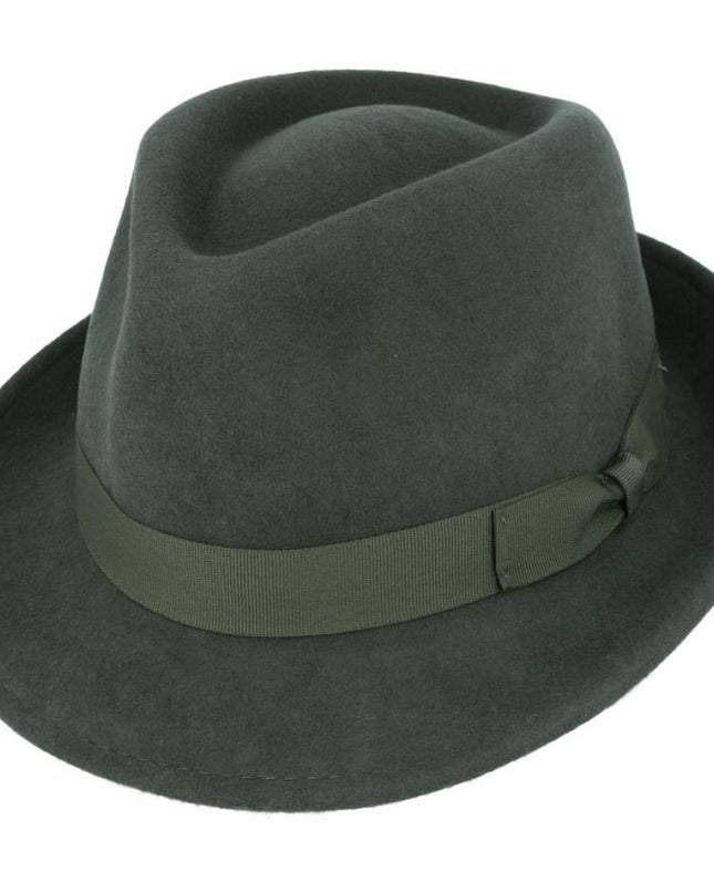 Men Wool Felt Trilby Hat