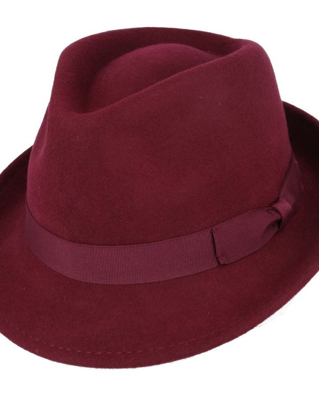Men Wool Felt Trilby Hat
