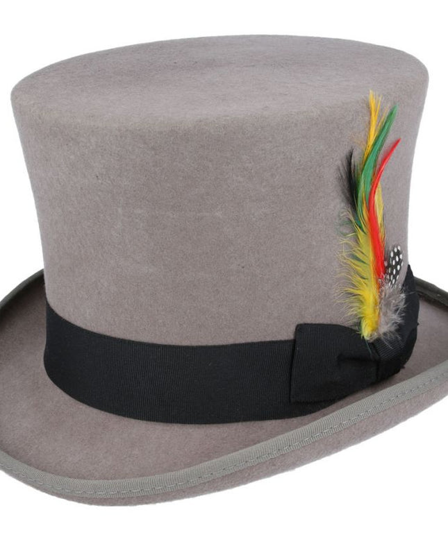 Victorian Top Hat Wool Felt Traditional 6" Tall