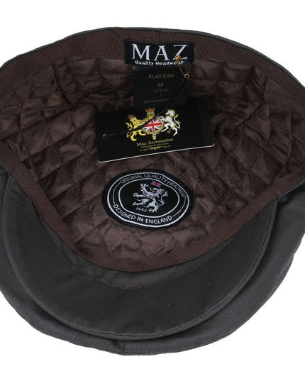 Men Water Repellent Oilcloth Flat Cap