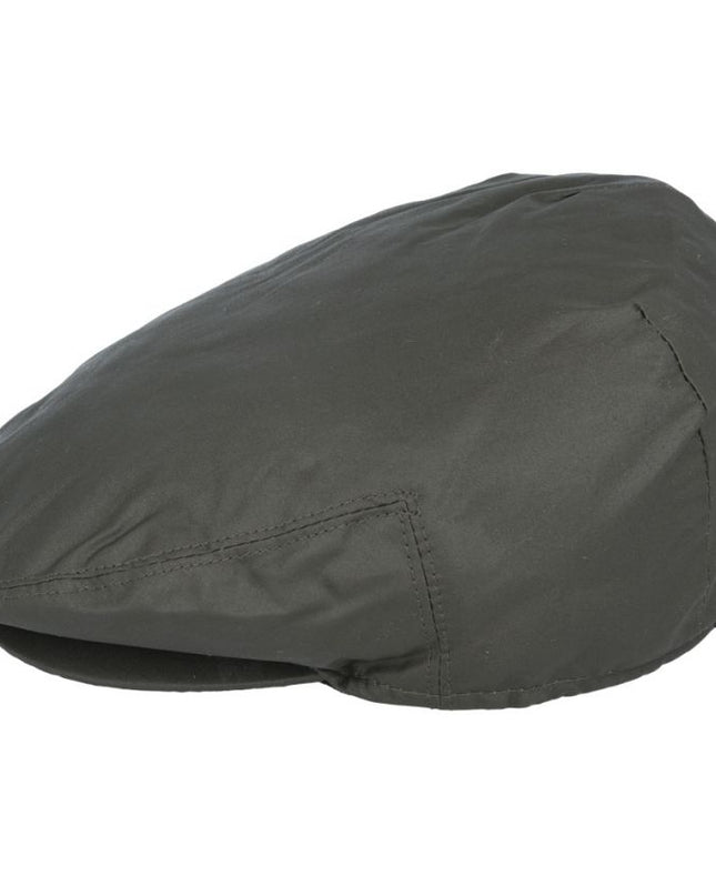 Men Water Repellent Oilcloth Flat Cap