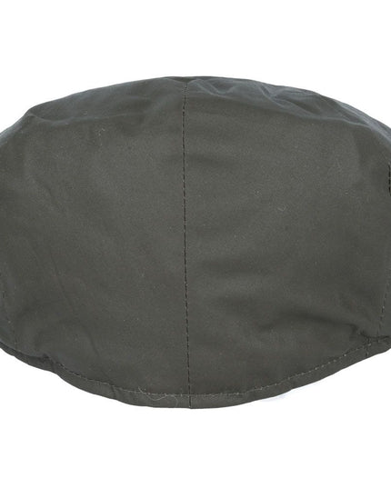 Men Water Repellent Oilcloth Flat Cap