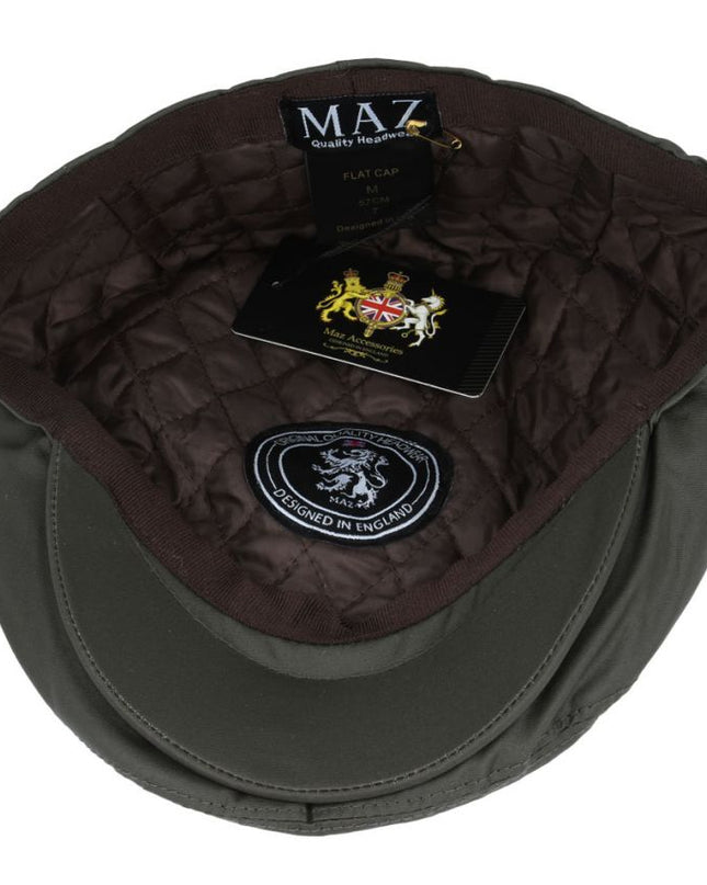 Men Water Repellent Oilcloth Flat Cap