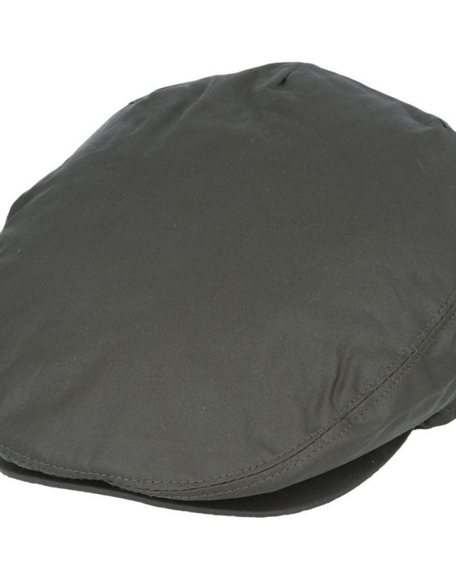 Men Water Repellent Oilcloth Flat Cap