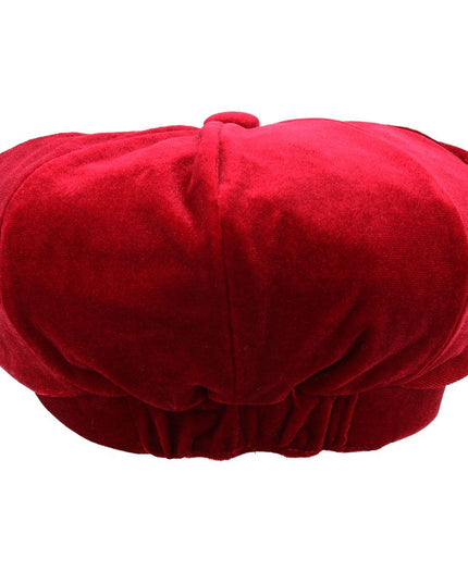 Ladies Fashion Velvet Baker Boy Hat