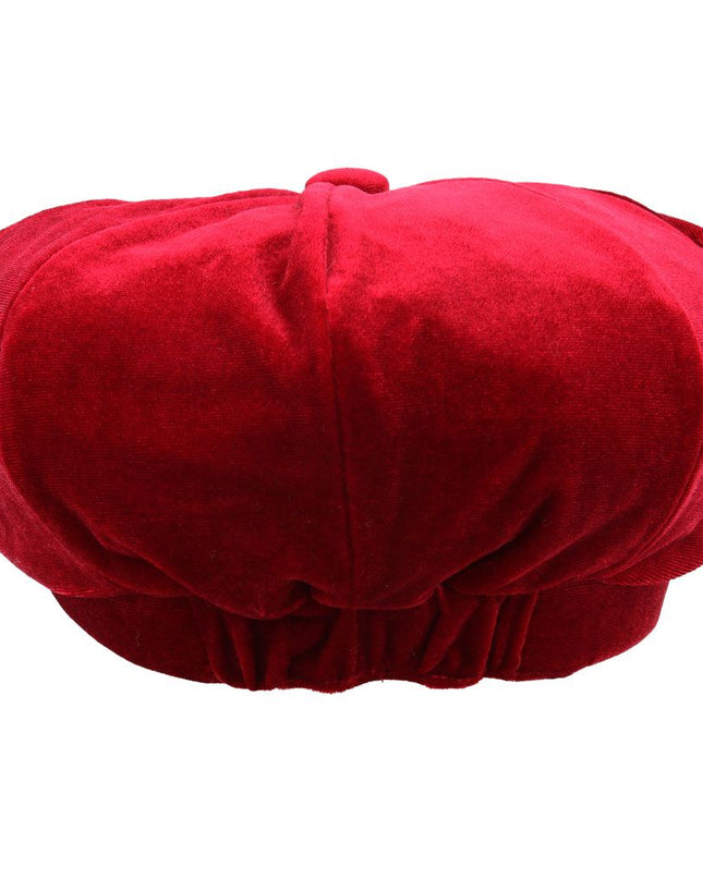 Ladies Fashion Velvet Baker Boy Hat