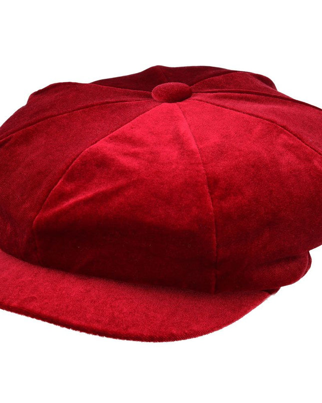 Ladies Fashion Velvet Baker Boy Hat