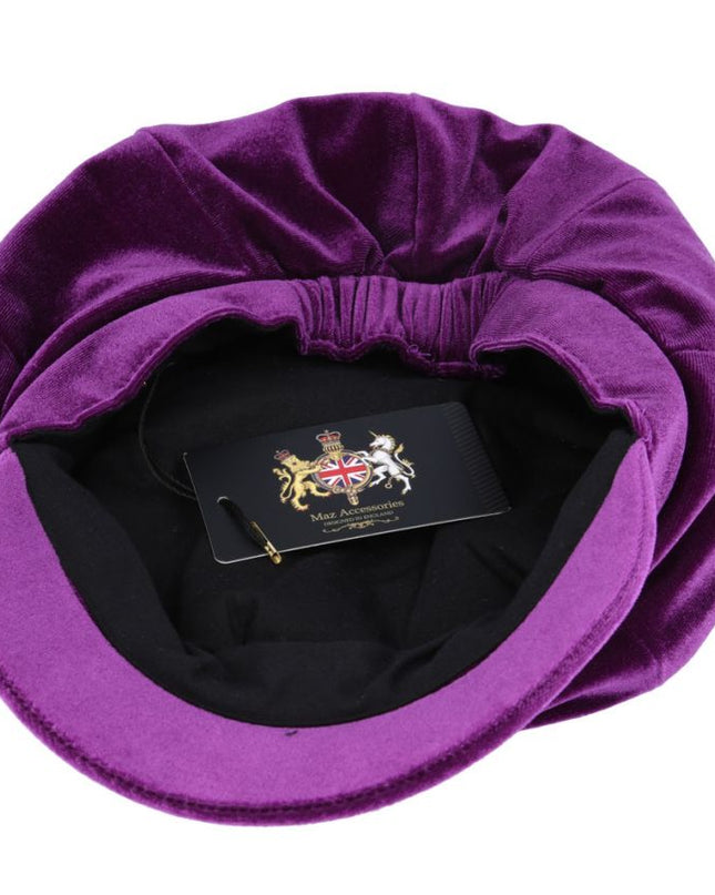 Ladies Fashion Velvet Baker Boy Hat