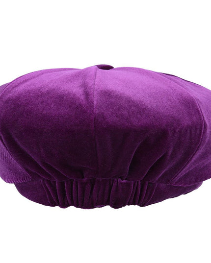 Ladies Fashion Velvet Baker Boy Hat